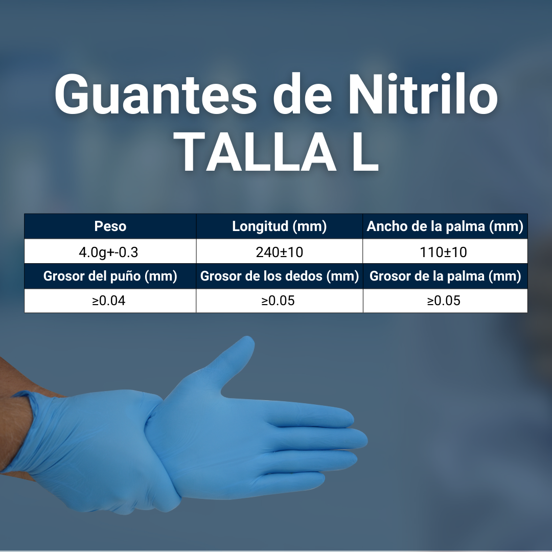 Talla L - Guante Nitrilo Azul